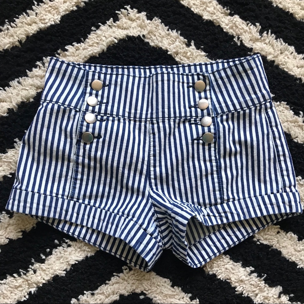 Forever 21 stripes high waisted shorts